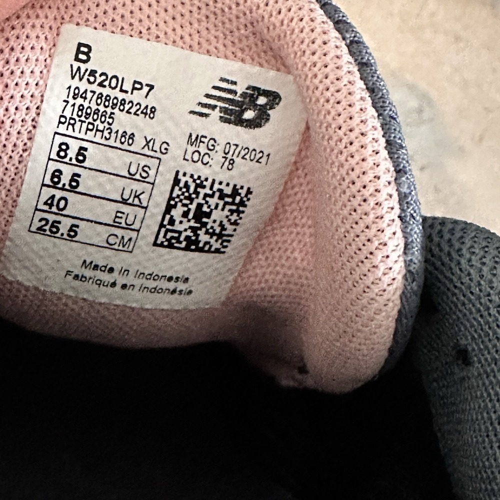 New Balance 520 V7 Womens 8.5 Gray Running Shoes W520LP7 - Picture 7 of 13